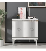75 CM YUMY KONSOL-ÇOK AMAÇLI DOLAP BEYAZ-GÜMÜŞ