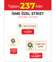 Okul Kalem Defter Etiketi Öğrenci Etiketi isme özel