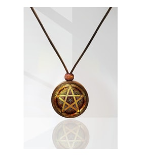 Pentagram Yıldız Ahşap Kolye N11.34590