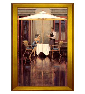 Manzara Temalı Kanvas Tablo 80 x 110 cm Gold Çerçeve