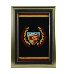 e38 EL İŞÇİLİĞİ KAYSERİSPOR ARMASI DÖVME KEÇE TABLO 79*75 cm - 5854