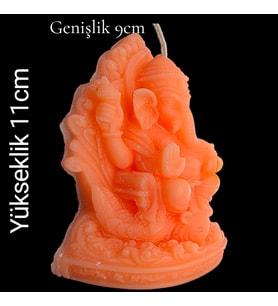 dekoratif il tanrısı figürü kokulu mum (Turuncu)