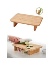 Stolthet Premium Ayaklı Bambu Sunum Tahtası 35x22 cm