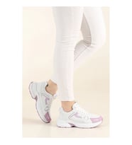 Kadın Beyaz Lila Günlük Sneaker Spor Ayakkabı