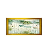 Manzara Temalı Kanvas Tablo 50 x 70 cm Gold Çerçeve