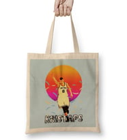 Kristaps Porzingis Vintage Art - Legend Basketball Gift Bez Çanta Uzun Saplı