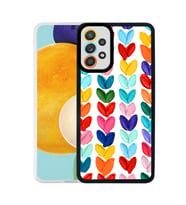 Samsung Galaxy A72 Uyumlu Kılıf Zore M-Fit Desenli Kapak (Kırmızı)