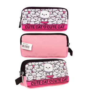 Cennec Cute Cat Kalem Çantası – Sevimli Kedi Temalı Çocuk Kalemliği 20X10X6