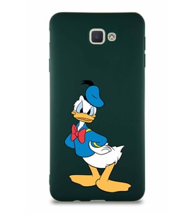 Samsung Galaxy J7 Prime 2 Soft Premier Kapak Donald Duck-D Tasarımlı Silikon Kılıf - Yeşil (Şeffaf)
