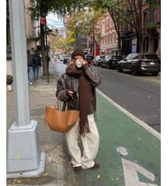 İthal Puffy Cherry Atkı Şal Omuz Şalı - Büklümlü Atkı Şal - Puffy Cherry Yumuşak Omuz Şalı - Aktı (Kahverengi)