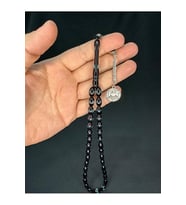 BORDO MAVİ SÜRMELİ UÇAK CAMI TESBİH BEYZİ KESİM 12MMX7MM T-764