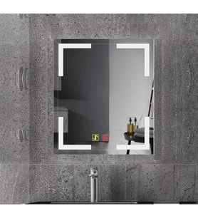 70x100 cm Buğu Çözücülü Dokunmatik Işıklı Kumlamalı Banyo Aynası