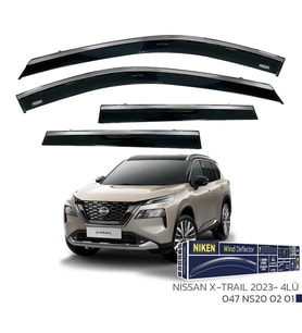 Nissan Uyumlu X-Trail - 2023 Kromlu Cam Rüzgarlığı 4Lü Parça