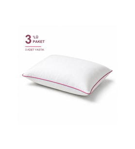 Comfort Touch Biyeli Yastık 3'li Paket 50x70 cm 900 gr Boncuk Silikon Elyaf