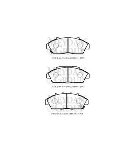 HONDA ACCORD- 90/93; ÖN FREN BALATASI (DİSK) (141,2X51X18,5) (DAIWA) 45022-SM2-000 391-6350B