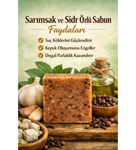 Herbliss Doğal Sarımsak & Sidr Özlü Sabun – Saç Dökülmesine Karşı Etkili Bakım