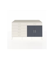 Kronos Konsol Tek Raflı 6 Çekmeceli 2 Kapaklı 176x59x99 Aytaşı-Antrasit/Aytaşı