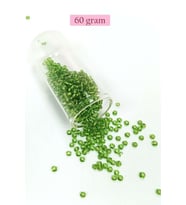 Dökme Cam Kum Boncuk (8/0) 3 mm - 60 Gram - Şeffaf Çimen Yeşili - BNC195