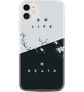 Apple iPhone 11 Kılıf Resimli Desenli Baskılı Silikon Kılıf Life and Death 1339
