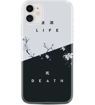 Apple iPhone 11 Kılıf Resimli Desenli Baskılı Silikon Kılıf Life and Death 1339