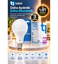 Tuled Redeem Plus 11.3 W LED Ampul, 5000 Kelvin E27 A80S, Titreşimsiz, Göz Konforu, 1648 Lümen, 6 Adet