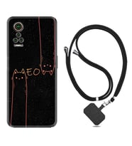 General Mobile GM 21 Pro GM 22 Pro Plus Kılıf Boyun Askılı Silikon Meow 1657