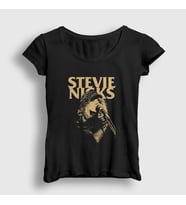 Presmono Kadın Siyah Stevie Nicks Fleetwood Mac T-Shirt 424939tt