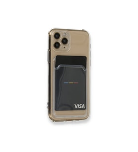 iPhone 11 Pro Kılıf Kart Bölmeli Şeffaf Silikon Kartlıklı