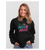 Oversize Kapüşonlu Hoodie - Unisex Just Baskılı Sweatshirt Streetwear Tarz (Siyah)