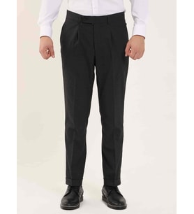 Dufy Antrasit Erkek Slim Fit Melanj Desenli Klasik Pantolon - 97662