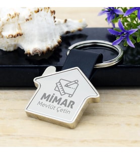 Kişiye Özel Mimara Hediye Metal Ev Anahtarlık