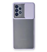 Durukar® Samsung Galaxy A33 5G Kılıf Palm Buzlu Kamera Sürgülü Silikon - Lila