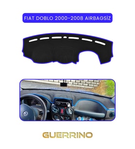 FIAT Doblo 2000-2008 Modellerine Uygun aırbagsızTORPİDO KORUMA HALISI MAVİ KENAR