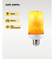7W Alev Efektli Dekoratif Led Ampul - E27 Duy (Beyaz)