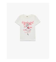 Koton Baskılı Ekru Kız Çocuk T-Shirt 6SKG10110AK