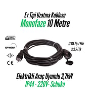 Bemis Monofaze Seyyar Uzatma Kablosu 1/16A Fiş-Priz - 10 Metre