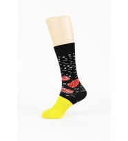 CARNAVAL Unisex Hediye Burger Kutusu Çorap - Hamburger Desenli Pamuk Çorap - Burger Socks Box
