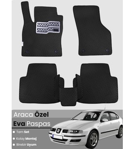 SEAT LEON 1M (1998-2004) Uyumlu EVA Paspas Tam Set–Oto Paspas,Araca Özel,Kolay Montaj