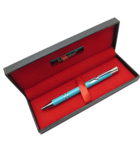 Signator® T588 Turkuaz Tükenmez Kalem  İsme Özel Kalem  Hediyelik Kalem (Karışık)