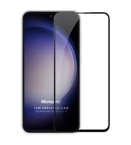 Microsonic Samsung Galaxy S23 FE Tam Kaplayan Temperli Cam Ekran Koruyucu Siyah