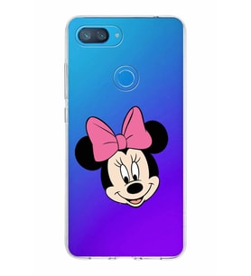 Xiaomi Mi 8 Lite Uyumlu Kapak Minnie Mouse Tasarımlı Şeffaf Silikon Kılıf