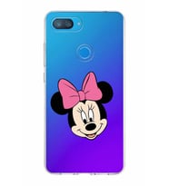 Xiaomi Mi 8 Lite Uyumlu Kapak Minnie Mouse Tasarımlı Şeffaf Silikon Kılıf