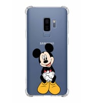 Samsung Galaxy S9 Plus  Köşe Korumalı Antişok Kapak Mickey Mouse Tasarımlı Şeffaf  Kılıf
