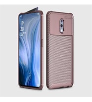Oppo Reno Kılıf Esnek Soft Karbon Tasarım Legion Serisi (Kahverengi)