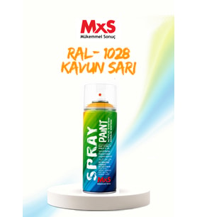 MxS RAL 1028 Kavun Sarı Akrilik Sprey Boya 400 ML