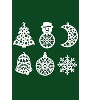 Beyaz Renk Yılbaşı Ağacı Süsü 6 lı Noel Süsü Christmas Ornament