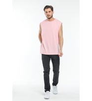 Erkek Kolsuz Bisiklet Yaka Düz Regular Tshırt SPR25AT940 (Pink)