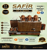 3 GÖZLÜ BAKIR ÇAY KAZANI ELEKTRİK + DOĞALGAZLI BAKIR ÇAY SEMAVERİ CE ve GAZMER AÇILIŞ ONAYLI GAZ EMNİYET KİLİT SİSTEMLİ GAZ VANALI YILDIZ MODEL BAKIR ÇAY OCAĞI KAZANI VİP PLUS