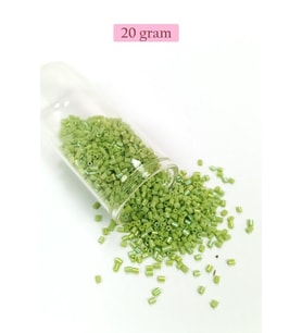 Kesme Cam Boncuk 2mm - 20 Gram - Yeşil -BNC325