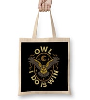 Cute & Funny Owl All I Do Is Win Pun Winning Owl Bez Çanta Uzun Saplı